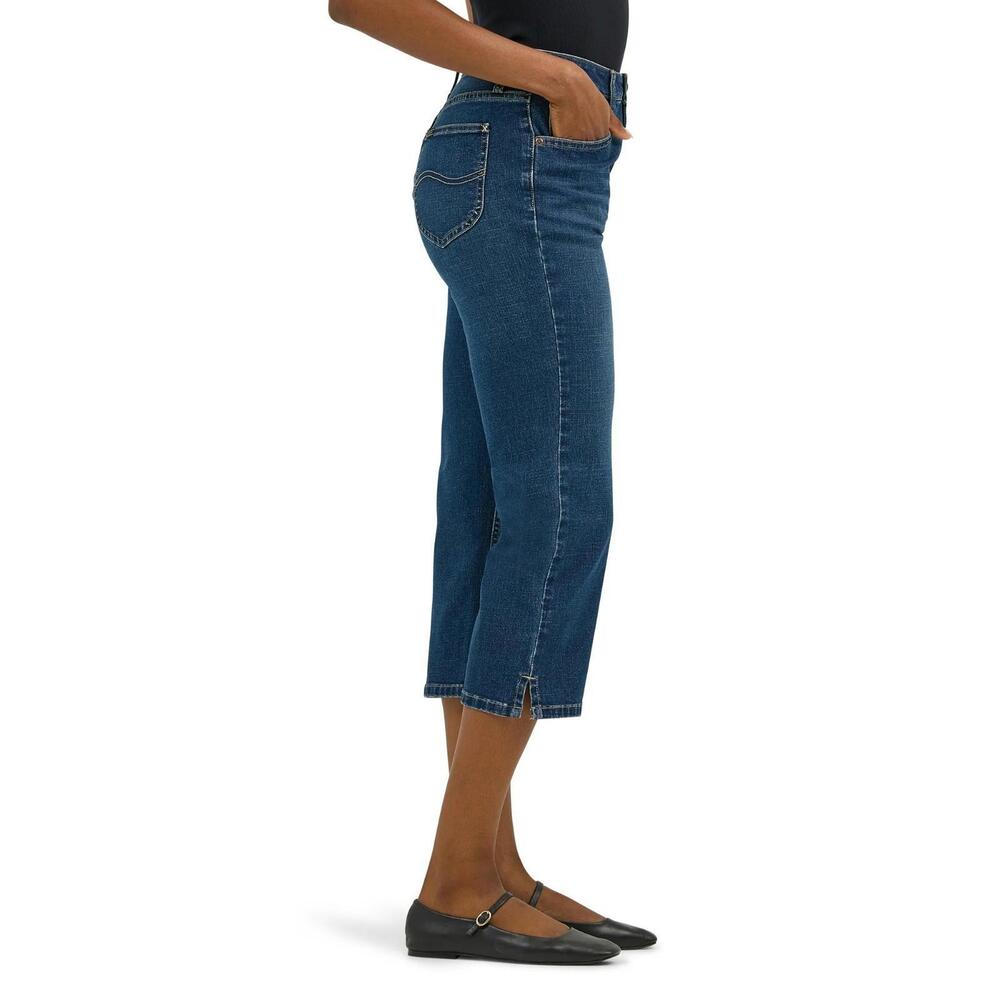 Lee Women's Jeans - 23" Loose Fit Capri Pants - Size 4 NWT Mid-Rise Straight Leg - Picture 5 of 7